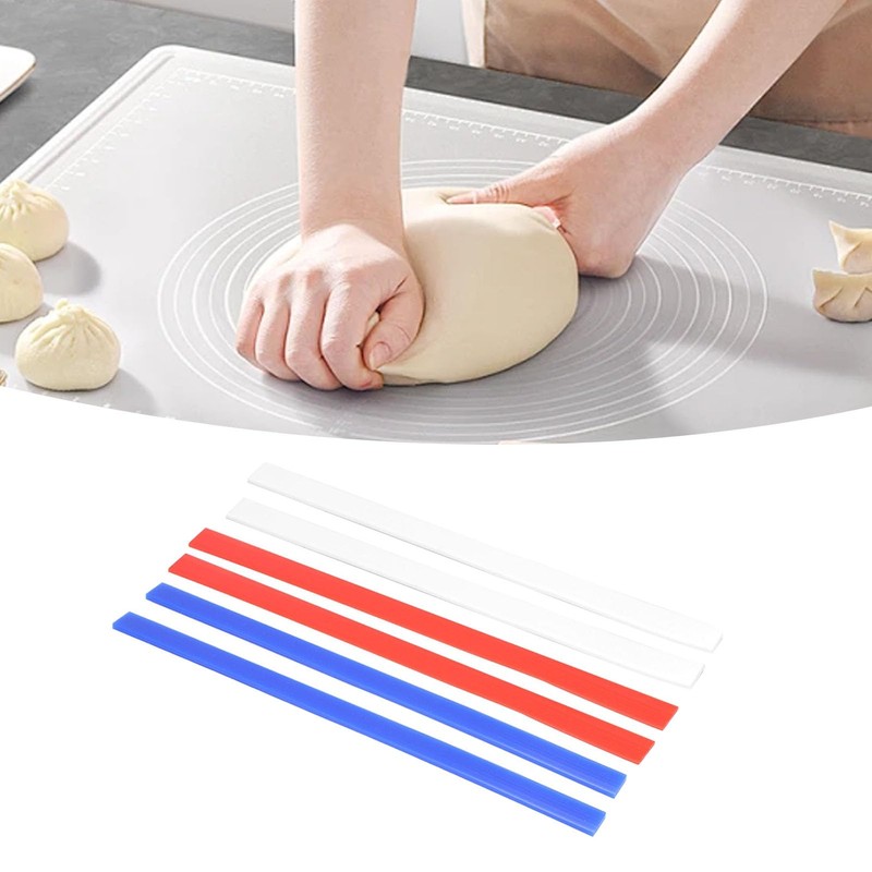 Kodrily Rolling Pin Guides, 6Pcs Silicone Measuring Dough Strips, 15in