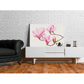 murando - Painting by Numbers Flowers Magnolia 60 x 40 cm Painting Set with Wooden Frame on Canvas for Adults Children Painting Hand-Painted Kit DIY Gift Decoration n-A-0572-d-a