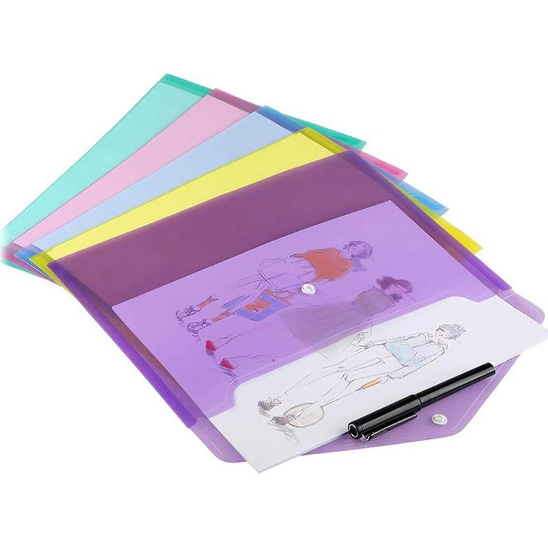 Wiekyze Poly Envelope 12 Pcs Document Envelopes with Snap Button