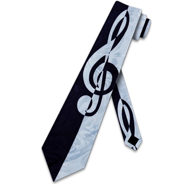 Steven Harris Men's Bold Treble Clef Neck Tie One Size