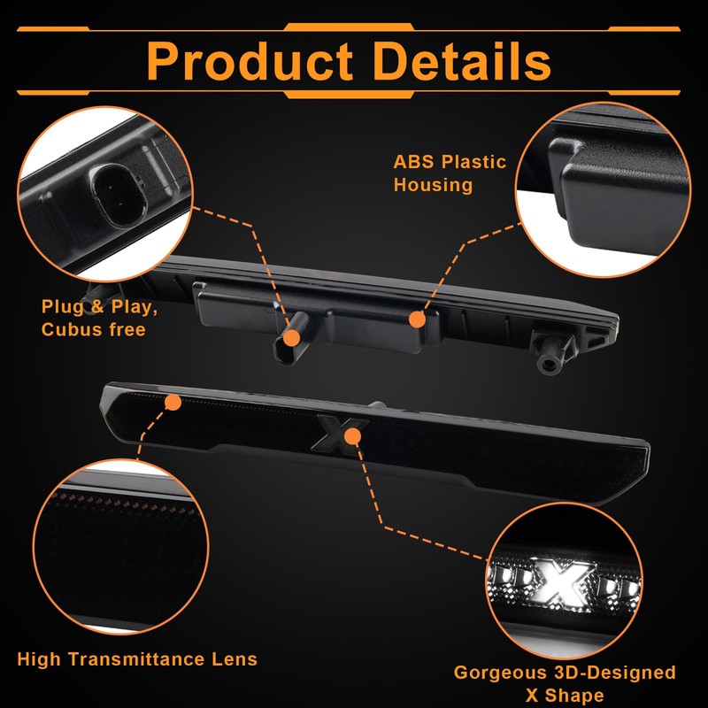 White LED Side Marker Lights for 2020-2025 GMC Sierra 2500HD