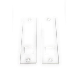 2x Cover Plate (Bezel) with Hole Spacing 13 cm White for Inlet Belt Winder 14 mm Belt