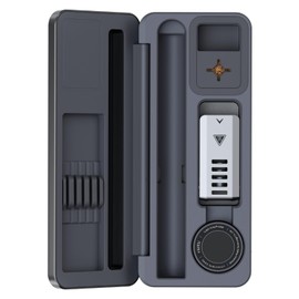 FNIRIS HS-02B Soldering Iron Kit Storage Box, HS02B Exclusive Storage Case, Holds Soldering Iron, Soldering Iron Tips, Including Soldering Iron Stand, Brass Tip Cleaner, Solder Wire