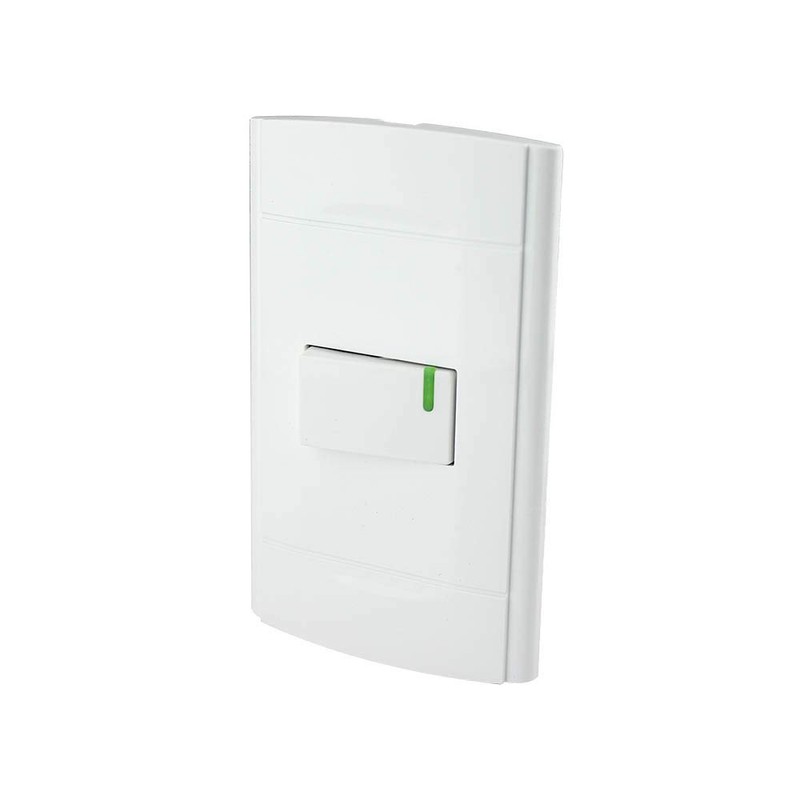 SANELEC, Apagador Sencillo con Placa, Línea Roma, Diseño Simple, Apagadores