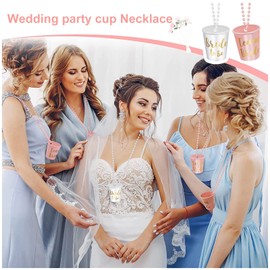 Byffoer JGA Shot Glasses, Pack of 12 JGA Plastic Shot Glasses with Chain Team Bride and Bachelorette Party Cups for Bachelorette Party Wedding Bridal Decorations