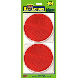 Hy-Ko Carded Reflectors, High Visibility Light Reflective Markers for Driveway, Mailbox Post, Garbage Cans, & More, Night Driving Safety Tools for Home