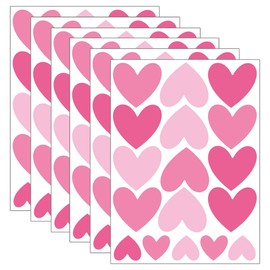 UEIOAVL Nursery Wall Stickers, Children's Room Girls Pack of 102 Wall Stickers for Children's Room, Heart Shape Wall Stickers, Wall Decoration, Baby Room, Decorative Wall Stickers for Girls and Boys