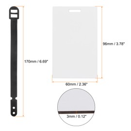 sourcing map 4 Sets Sublimation Luggage Tag Blanks with Strap 3.78" x 2.36" Double Sided Heat Transfer Painting Rectangle Shape Name ID Card Label Tags for DIY Craft Travel Suitcase Bags