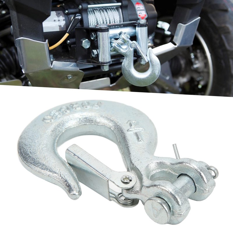 Clevis Hook, 1/4 Inch Fork Head Slip Hook with Safety