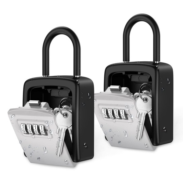 AMIR Key Lock Box, Lock Box for Keys Outdoor, 4