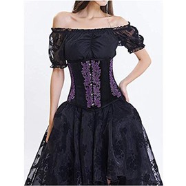 Women's Elegant Midi Skate Black Vintage Corset Skirt Long Festive Skirt Wedding Cocktail Long Skirt - Asymmetric xl