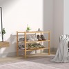 ROMGUAR CRAFT 3 Tier Bamboo Shoe Rack for Closet Free