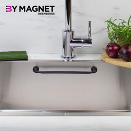 REENBERGS Magnetic Cloth Rail Danish Design Made in Denmark (Black PE Flexible for Stainless Steel Sink)