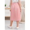 GORLYA Girls Chiffon Pleated Elastic High Waist A-Line Boho Swing
