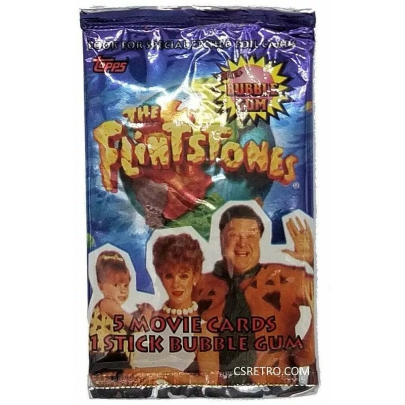 2 Packs 1993 The Flintstones Movie Bubble Gum Trading Cards