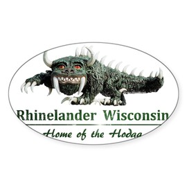 CafePress Hodag Rhinelander Oval Car Bumper Sticker