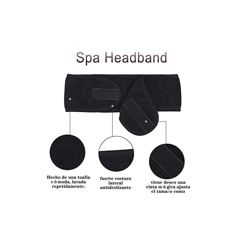 6 diademas MADELALU de 60 x 8.5 cm con velcro,