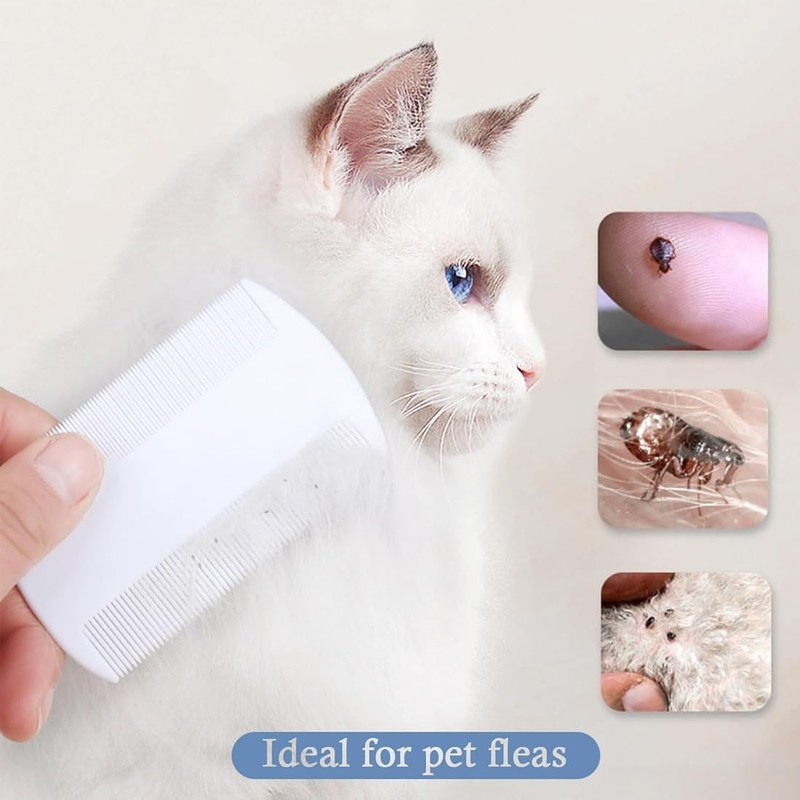 WUSJCOF 5pcs White Lice Comb, Durable Comb with Double-Sided Teeth,
