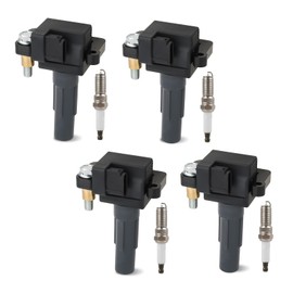 JDMON UF665 4PCS Ignition Coils Pack and Spark Plug Compatible with Subaru Forester 2011-2013 Impreza 2011-2014 Legacy 2010-2012 WRX 2013-2014 WRX STI 2013-2018 2.5L H4 Replacement for NGK93893
