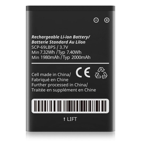 ITMBET SCP-69LBPS SCP-63LBPS Battery, 2000mAh High Capacity Replacement Battery for