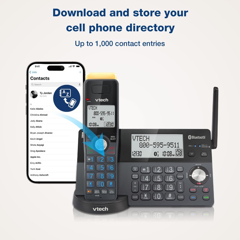 VTech IS8128-51 Super Long Range 5-Handset DECT 6.0 Cordless Phone