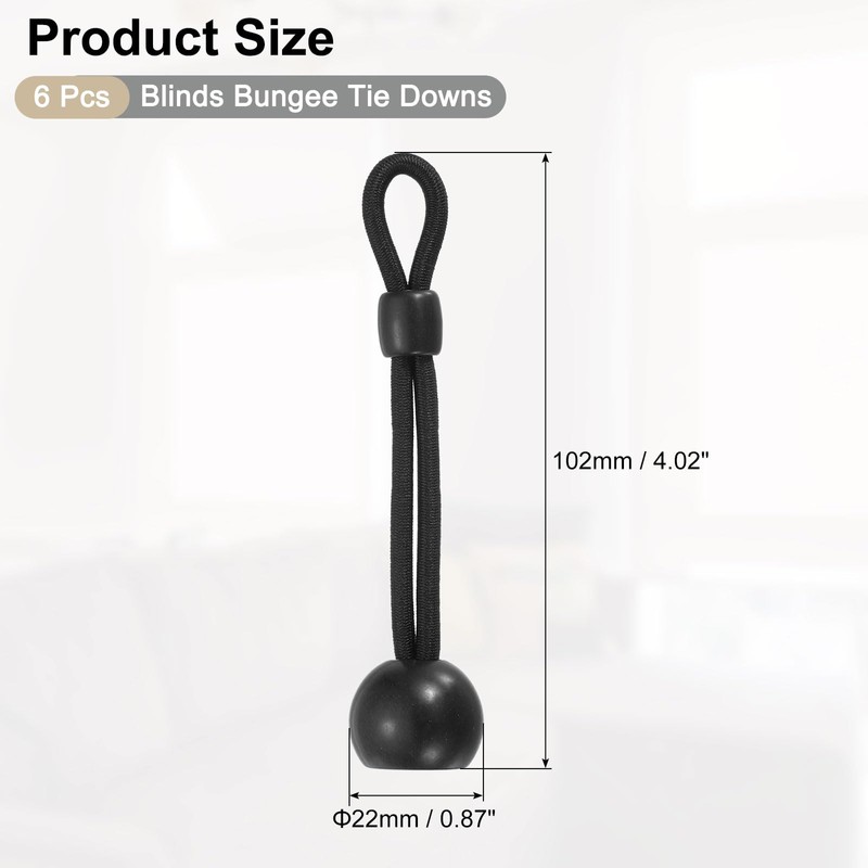 sourcing map 6Pcs 4" Bungee Tie Downs, Sun Shade Tie