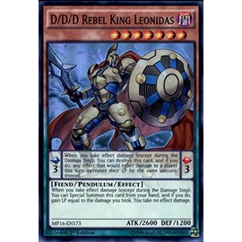 Yu-Gi-Oh!! - D/D/D Rebel King Leonidas (MP16-EN173) - Mega Pack 2016 - 1st Edition - Super Rare