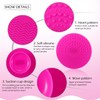 Vtrem Makeup Brush Cleaner Mat 2 Packs Portable Silicone Cosmetic
