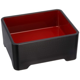 Wakaizumi Lacquerware 1-571-4 Unagi Heavy Eel, New Wood Grain, Vermilion Lacquer, Dishwasher Safe, 1 Tier, 1 Tier