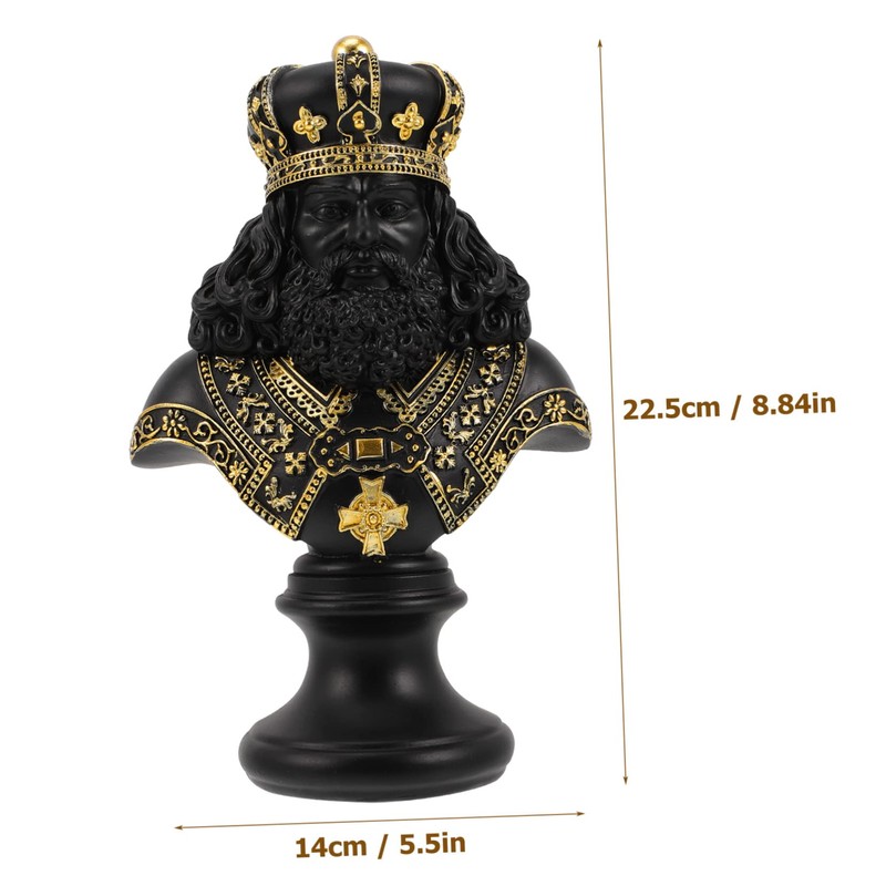GRIRIW Desktop Chess Sculpture Chic Office Decor Stylish Chess Status