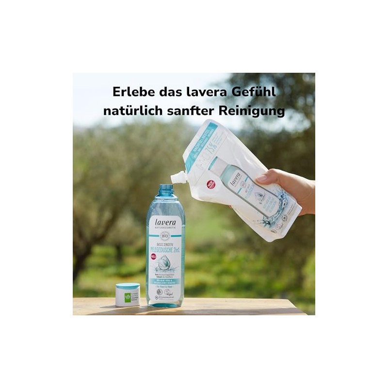 Lavera Refill Bag Basis Sensitive Shower 2 in 1, 0.5
