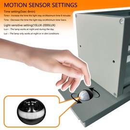 Lustrlach Outdoor Motion Sensor Wall Light for House LED Modern Outside Wall Mount Porch Light IP54 Waterproof with Clear Glass Aluminum Exterior Light Fxiture,3000K 750lm