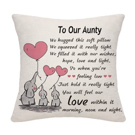 Bommex Aunty Aunt Auntie Cushion Cover Throw Pillow Cover Cushion Case Thanksgiving (our aunty)