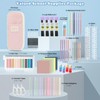 MoKo 60Pcs Aesthetic School Supplies with Cute Pencil Case,12 Pastel