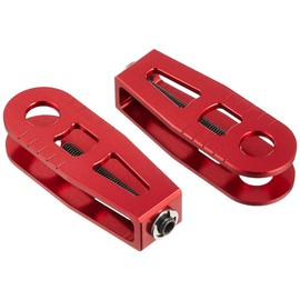 Kitaco 519-1300920 Chain Adjuster (Red) Monkey 125 (JB02/JB03/JB05) Shaved Aluminum Left and Right 1 Set