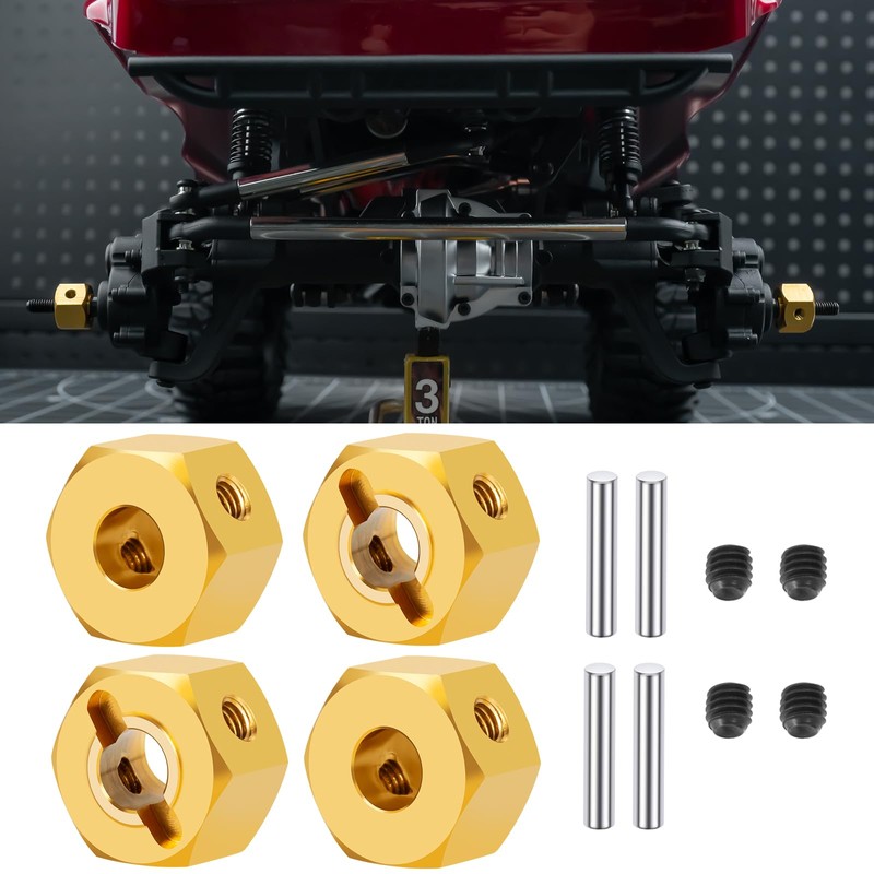 SWX 1/10 RC Car Wheel Hex Extenders 4PCS 8mm Brass
