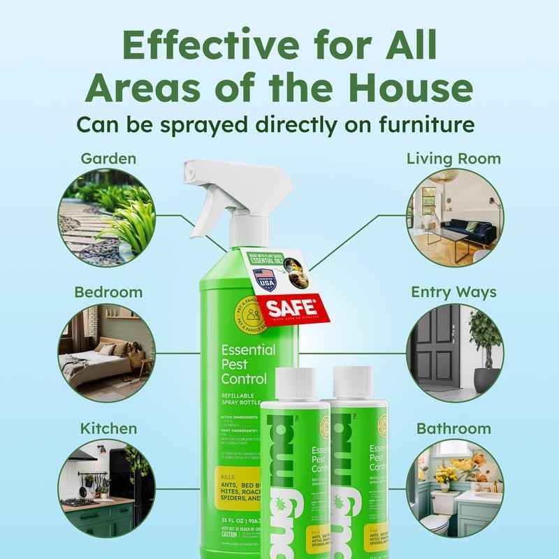 BugMD Essential Pest Control Concentrate – Natural Ant, Roach, Spider