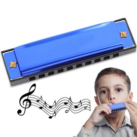 Harmonicas for Adults,Harmonica Kids 10-Holes 20 Tones in C Major,Blue Mouth Organ,Chromatic Harmonica Perfect for Beginners/Professionals/Students(10x2.5x1.5CM)
