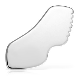 Bruislard Stainless Steel Gua Sha Facial Tools, Metal GuaSha Stone Massage Tools Body Lymphatic Drainage Massager Face Sculpting Tool for Face, Body, Eyes, Neck Skin Tighten Care Gift for Women