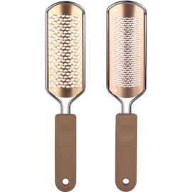 2 limas de pedicura para quitar callos de pies, raspador de pies de metal colosal y lima fina para pies mojados y secos, elimina la piel dura