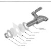 Geo Porcelain Ceramic Crock Water Dispenser with Stainless Steel Faucet
