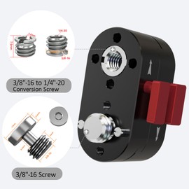 DINEKS Quick Release Plate Tripod QR Camera Mount Adapter, Quick Switch with 1/4” or 3/8” Screw Hole,QR clamp for DJI/Nikon/Sony,Camera Mounting Adapter for Tripod/Monopod/Slider (3/8" Threaded)
