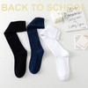 Marchare Girls Knee High Socks Kids School Uniform Seamless Cable