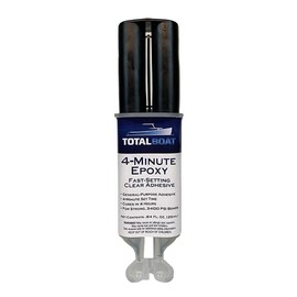 TotalBoat 4-Minute Epoxy Glue, Clear 2 Part Epoxy Adhesive Syringe for Bonding and Repairing Wood, Metal, Glass, Plastics, and Ceramics