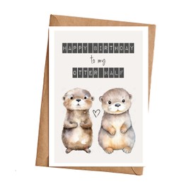 Karte zum Geburtstag Otter Glückwunschkarte mit Spruch, Otter Geschenk, Geschenk für Freunde, Mitarbeiter, Geburtstagsgeschenk, Geburtstagskarte, Klappkarte (KT_012)