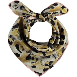 FRAAS Women's Neckerchief with Animal Print - 53 x 53 cm Size - Velour Scarf Silk - Silk Scarf for Women with Leo Pattern - Bandana Scarf Perfect for Summer, khaki, One size
