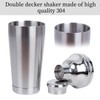 JWJIUEJIU 21oz Cocktail Shaker - Insulated Double Wall, Martini Shaker,