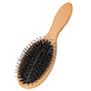 OHPHCALL Solid Wood Hairbrush Women Hair Brush Boar Bristle Massaging