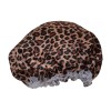 Nayt Satin Sleep Cap Leopard Hat Brown