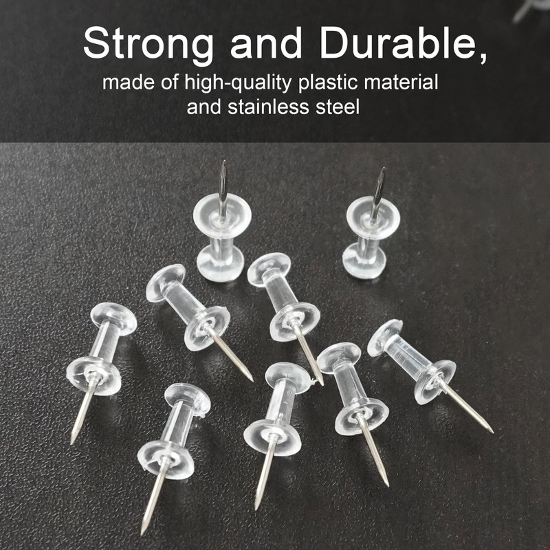 Grealliant 220 pcs Push Pins Tacks, Thumb Tacks for Wall